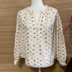 Point Sur J Crew blouse embroidered